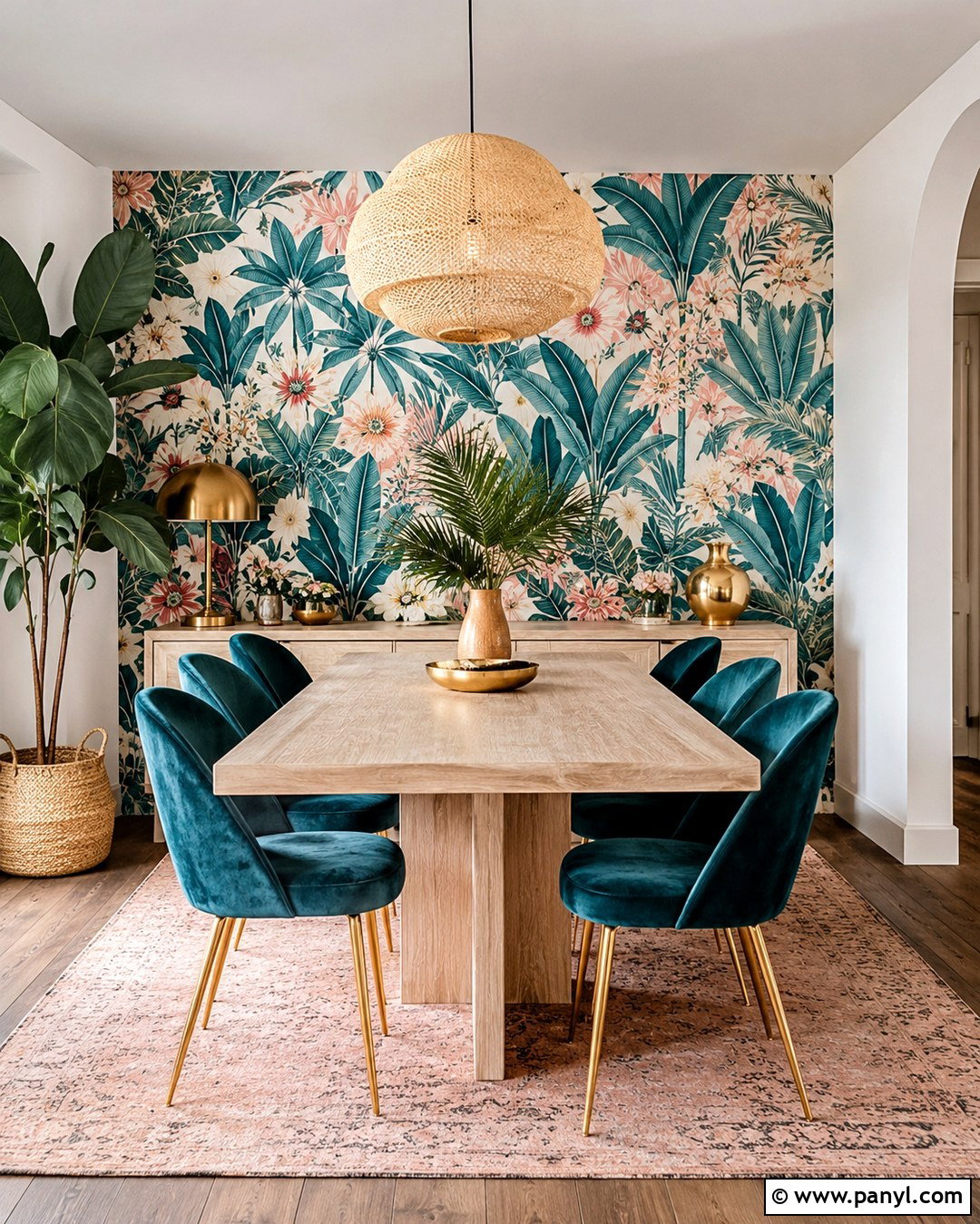 Turquoise And Pink Tropical Wallpaper - 20 Turquoise And Pink Wall Ideas