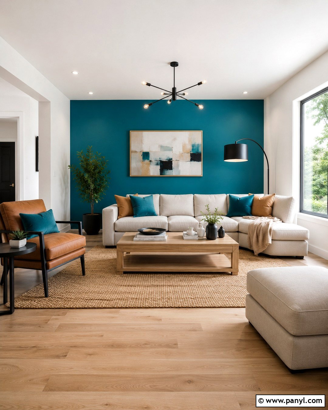 Turquoise And White Living Room Accent Wall - 20 Turquoise And White Wall Paint Ideas