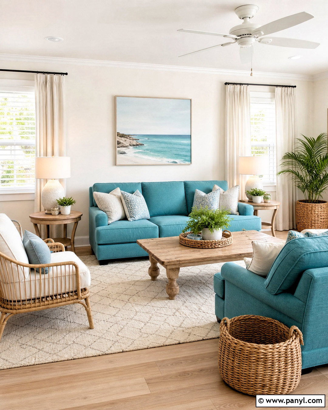 Turquoise And White Living Room - 20 turquoise interior design ideas