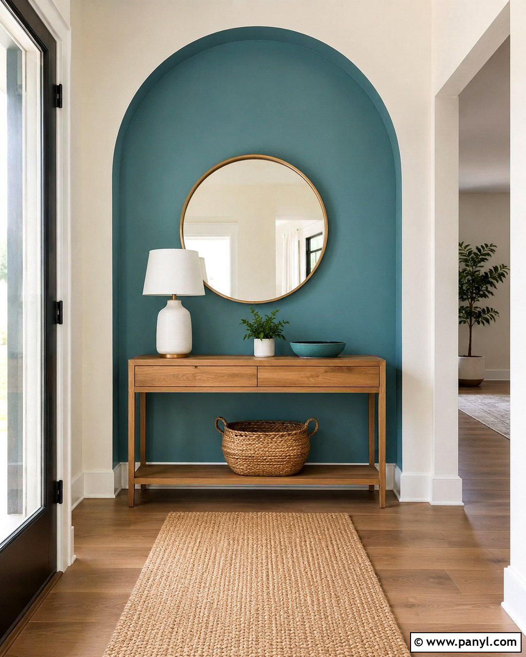 Turquoise And White Painted Wall Arch - 20 Turquoise And White Wall Paint Ideas