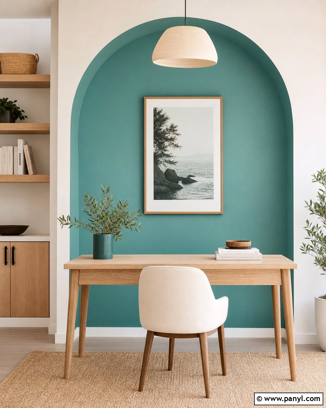 Turquoise Arch Accent Wall - 30 turquoise accent wall ideas