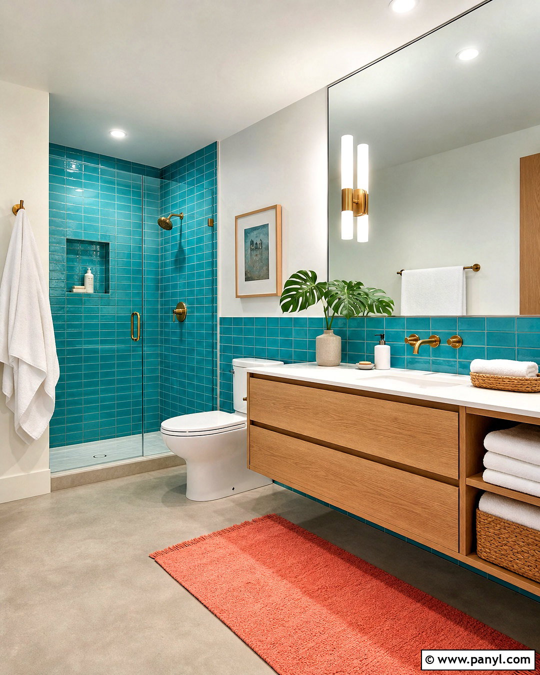 Turquoise Bathroom - 20 fun bathroom colors