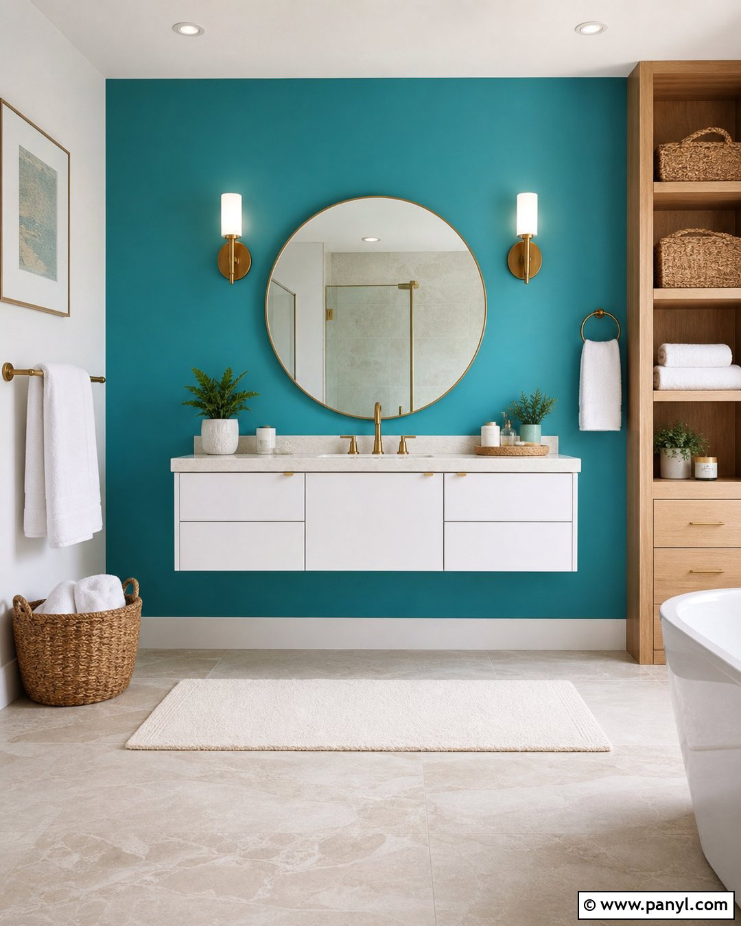Turquoise Bathroom Accent Wall - 30 turquoise accent wall ideas
