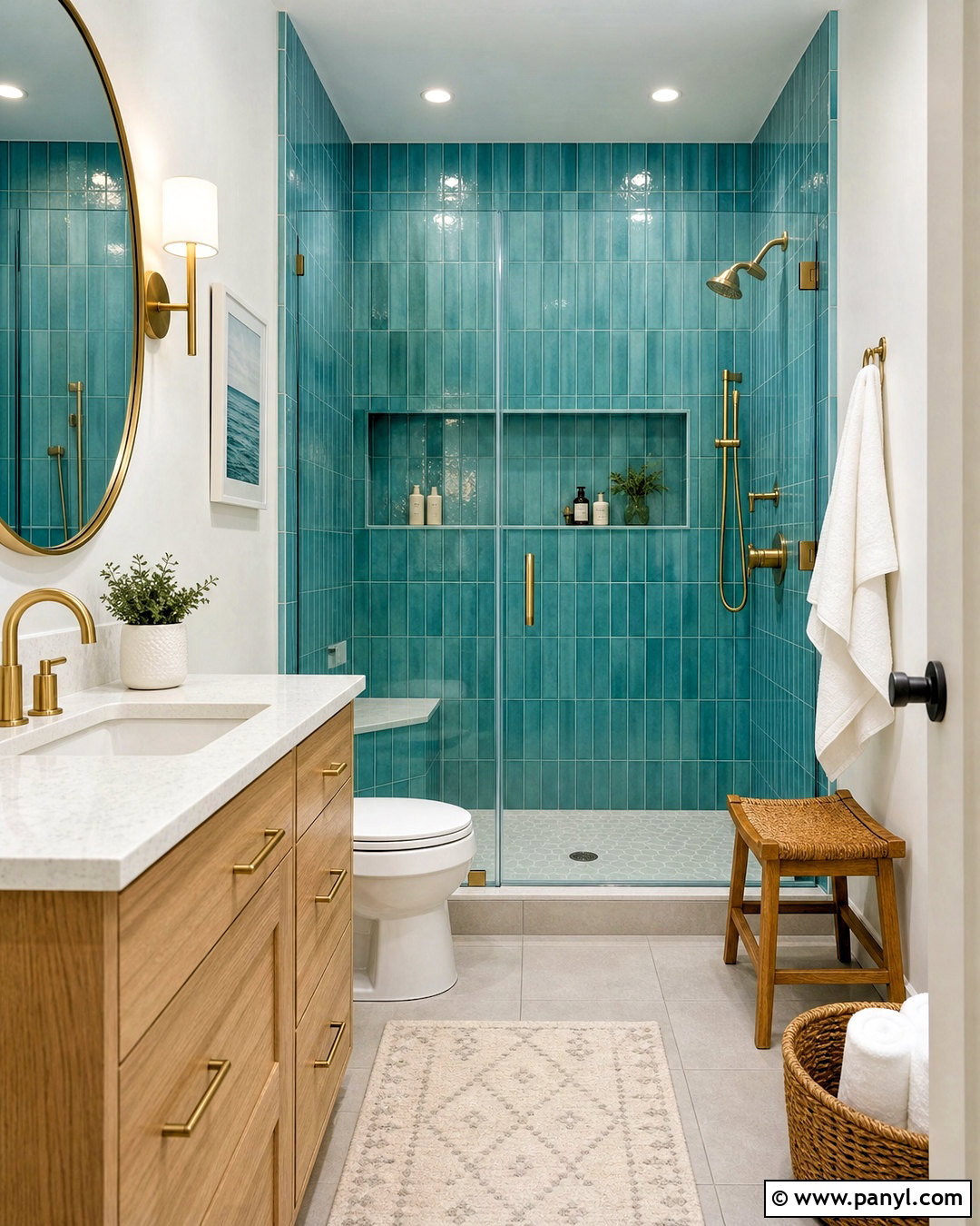 Turquoise Bathroom Tile - 20 turquoise interior design ideas