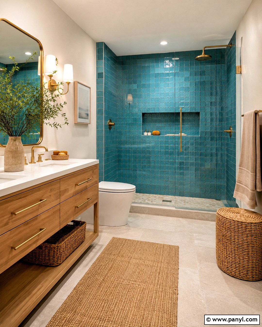 Turquoise Bathroom - 35 trending bathroom colors