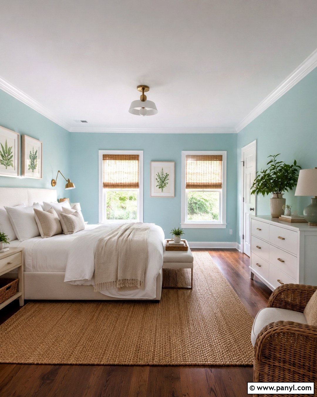 Turquoise Bedroom Walls With White Trim - 20 Turquoise And White Wall Paint Ideas