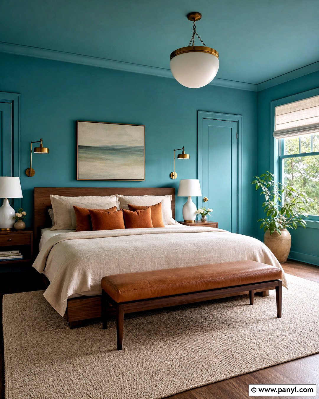 Turquoise Color Drenched Bedroom - 20 turquoise room bedroom ideas