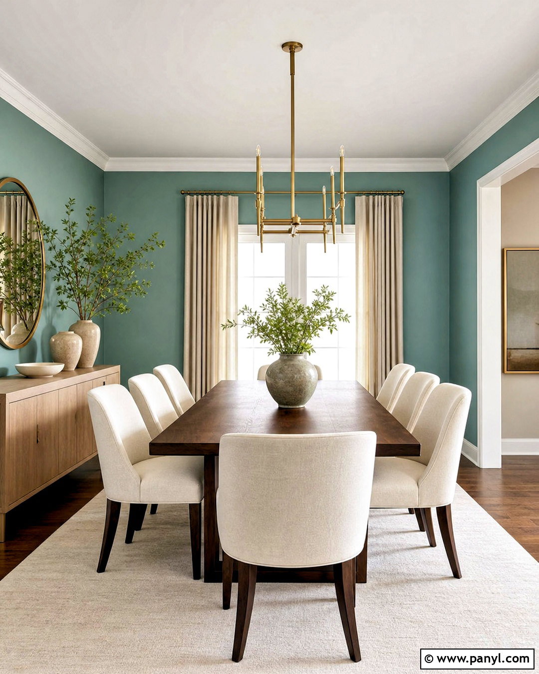 Turquoise Dining Room - 20 turquoise interior design ideas