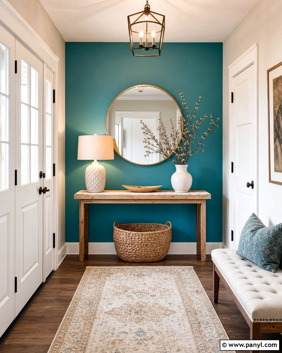 Turquoise Entryway Accent Wall - 30 turquoise accent wall ideas