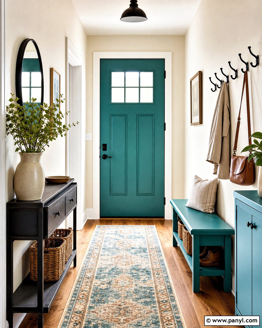 Turquoise Entryway - 20 turquoise interior design ideas