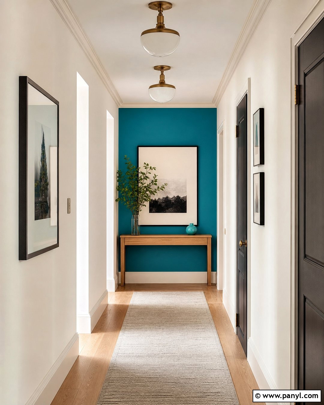 Turquoise Hallway Accent Wall - 30 turquoise accent wall ideas