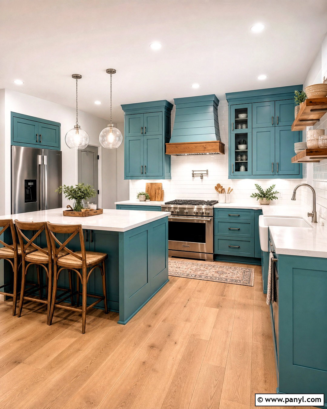 Turquoise Kitchen Cabinets With White Countertops - 20 turquoise kitchen ideas