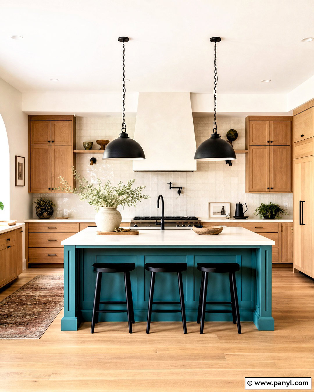 Turquoise Kitchen Island With Wood Cabinets - 20 turquoise kitchen ideas
