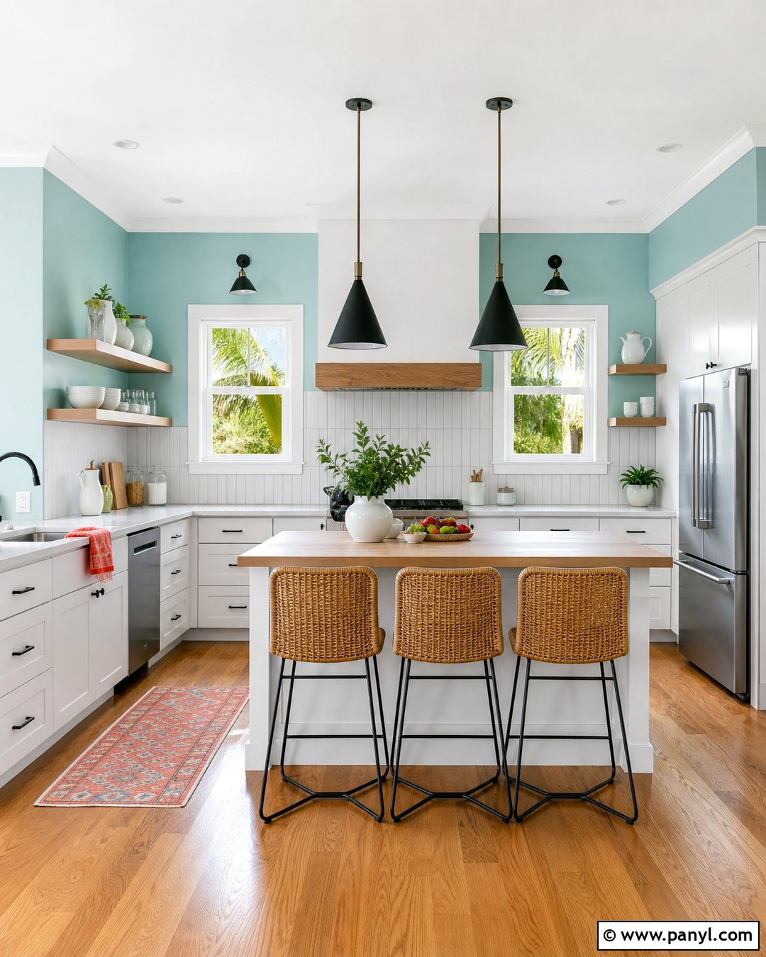 Turquoise Kitchen Wall Colour - 45 kitchen wall colour ideas