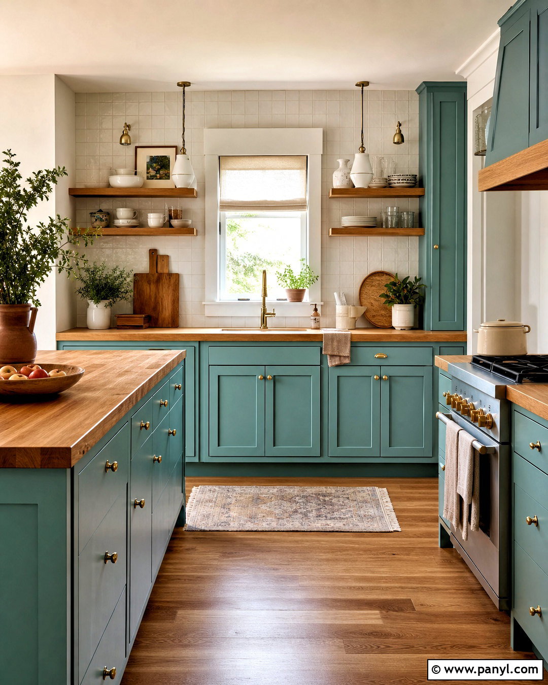 Turquoise Kitchen With Butcher Block Countertops - 20 turquoise kitchen ideas