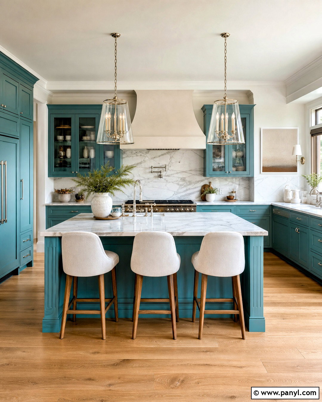 Turquoise Kitchen With Marble Backsplash - 20 turquoise kitchen ideas