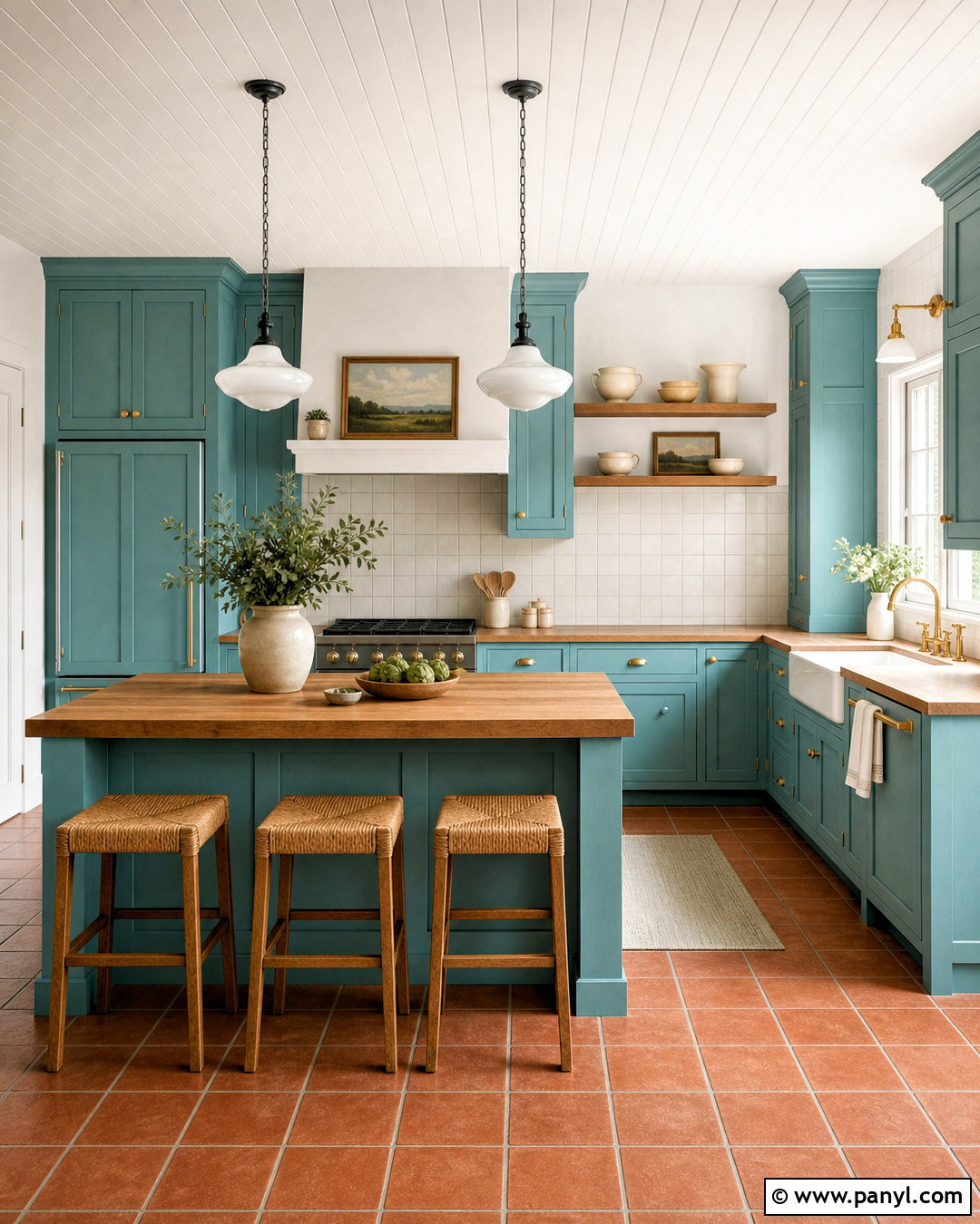 Turquoise Kitchen - 20 bold kitchen colors