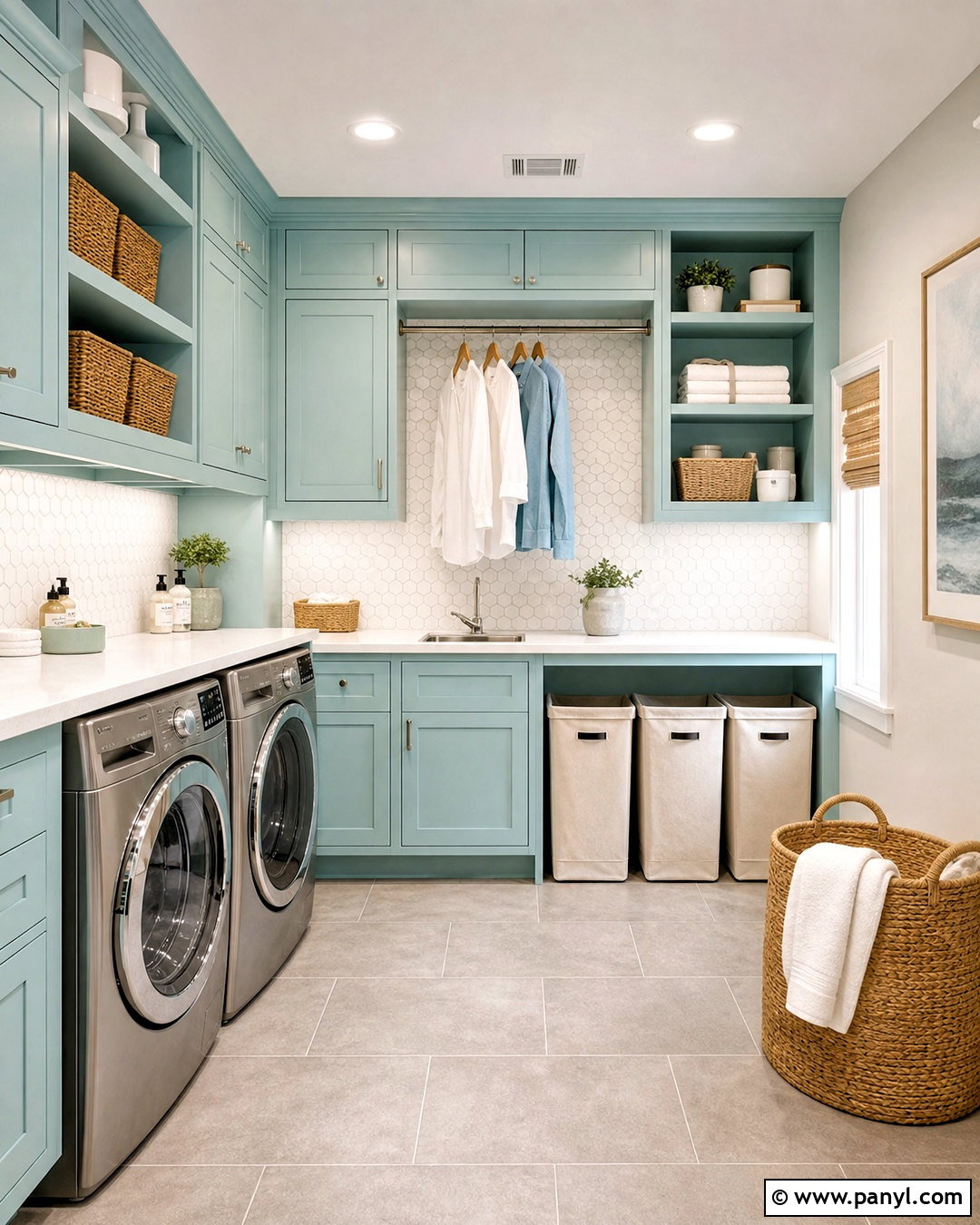 Turquoise Laundry Room - 20 turquoise interior design ideas