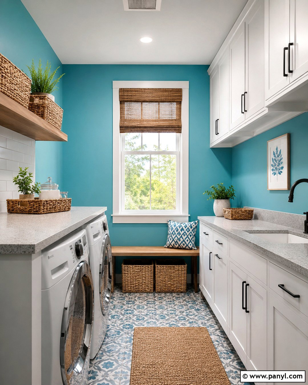 Turquoise Laundry Room Wall Paint - 20 Bold Wall Paint Ideas
