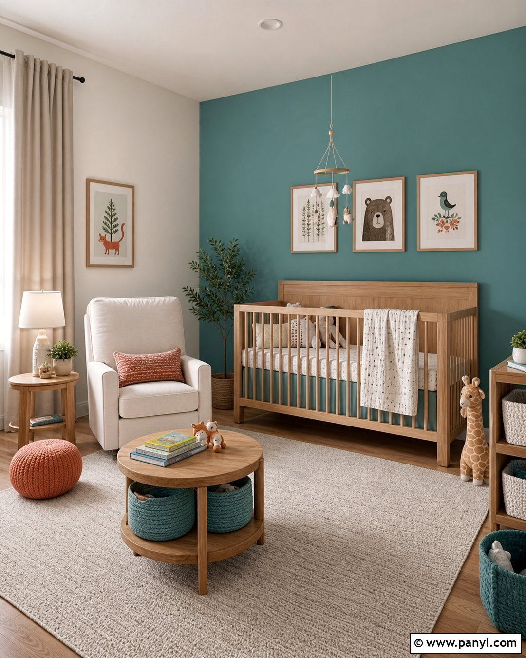 Turquoise Nursery Accent Wall - 30 turquoise accent wall ideas