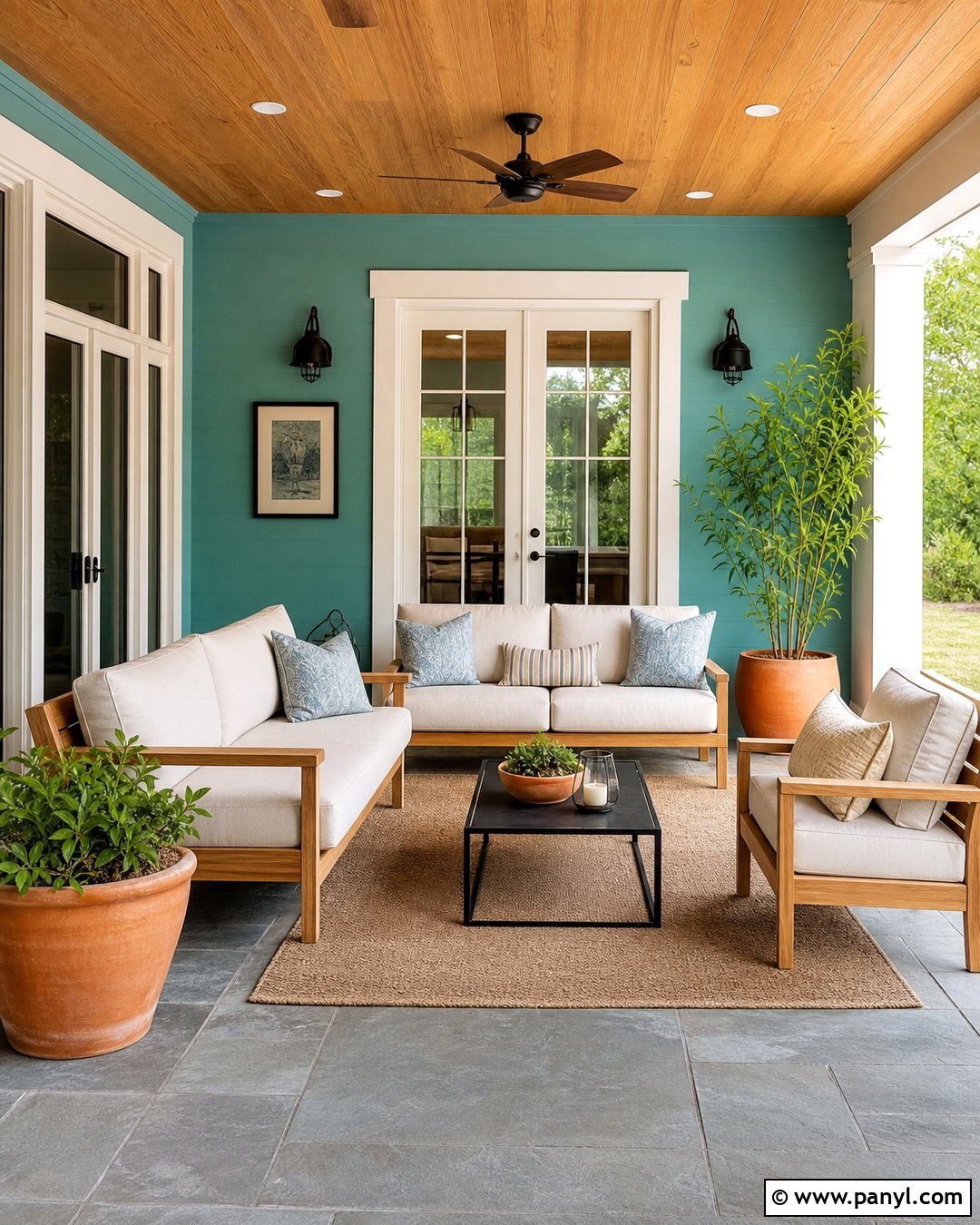 Turquoise Outdoor Accent Wall - 30 turquoise accent wall ideas