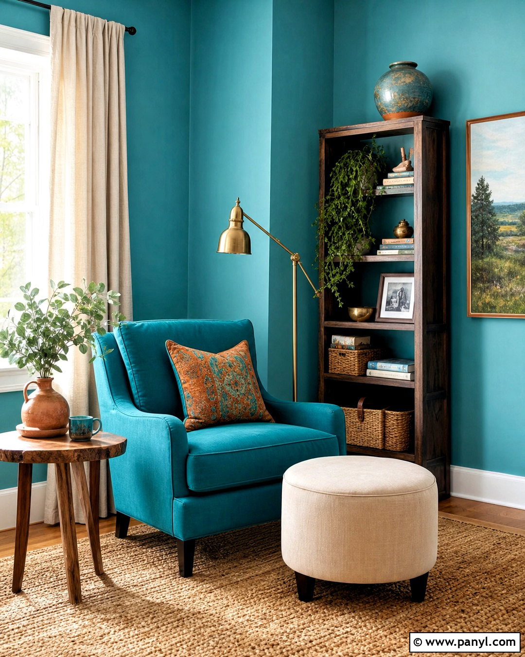 Turquoise Reading Nook - 20 turquoise interior design ideas