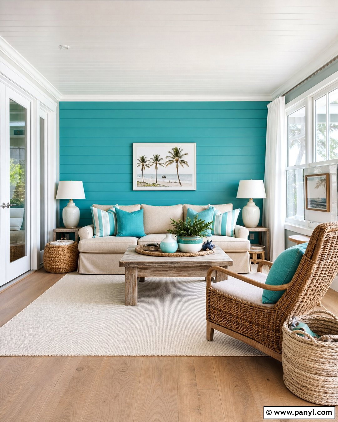 Turquoise Shiplap Accent Wall - 30 turquoise accent wall ideas