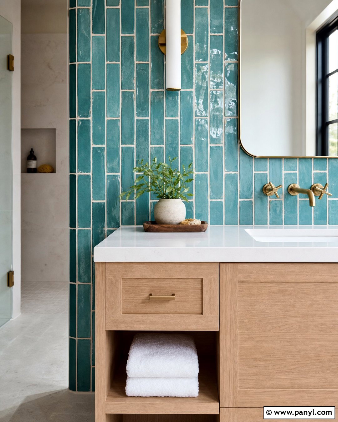 Turquoise Tile Accent Wall - 30 turquoise accent wall ideas