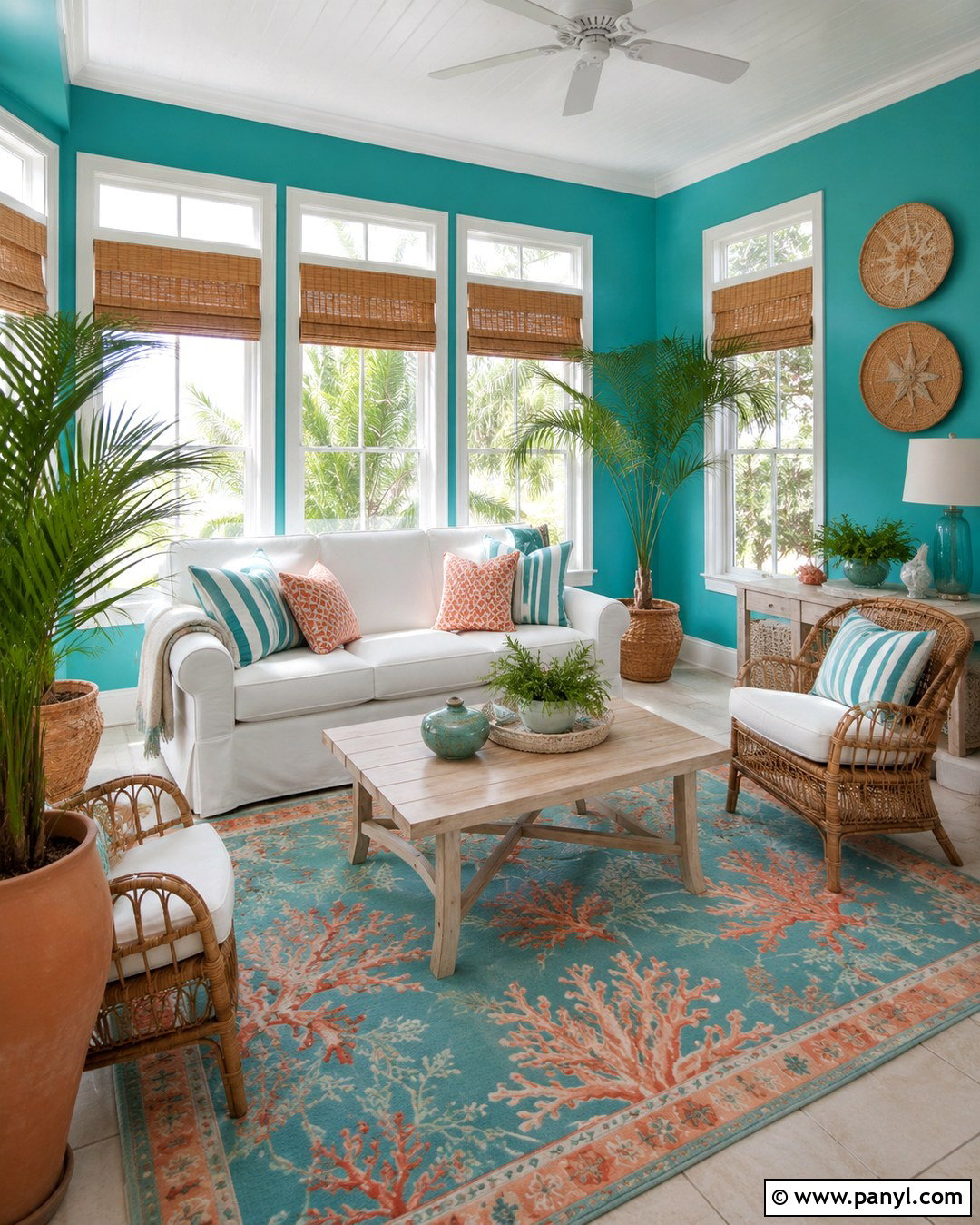 Turquoise Wall Color for Sunroom - 20 Colorful Wall Colors
