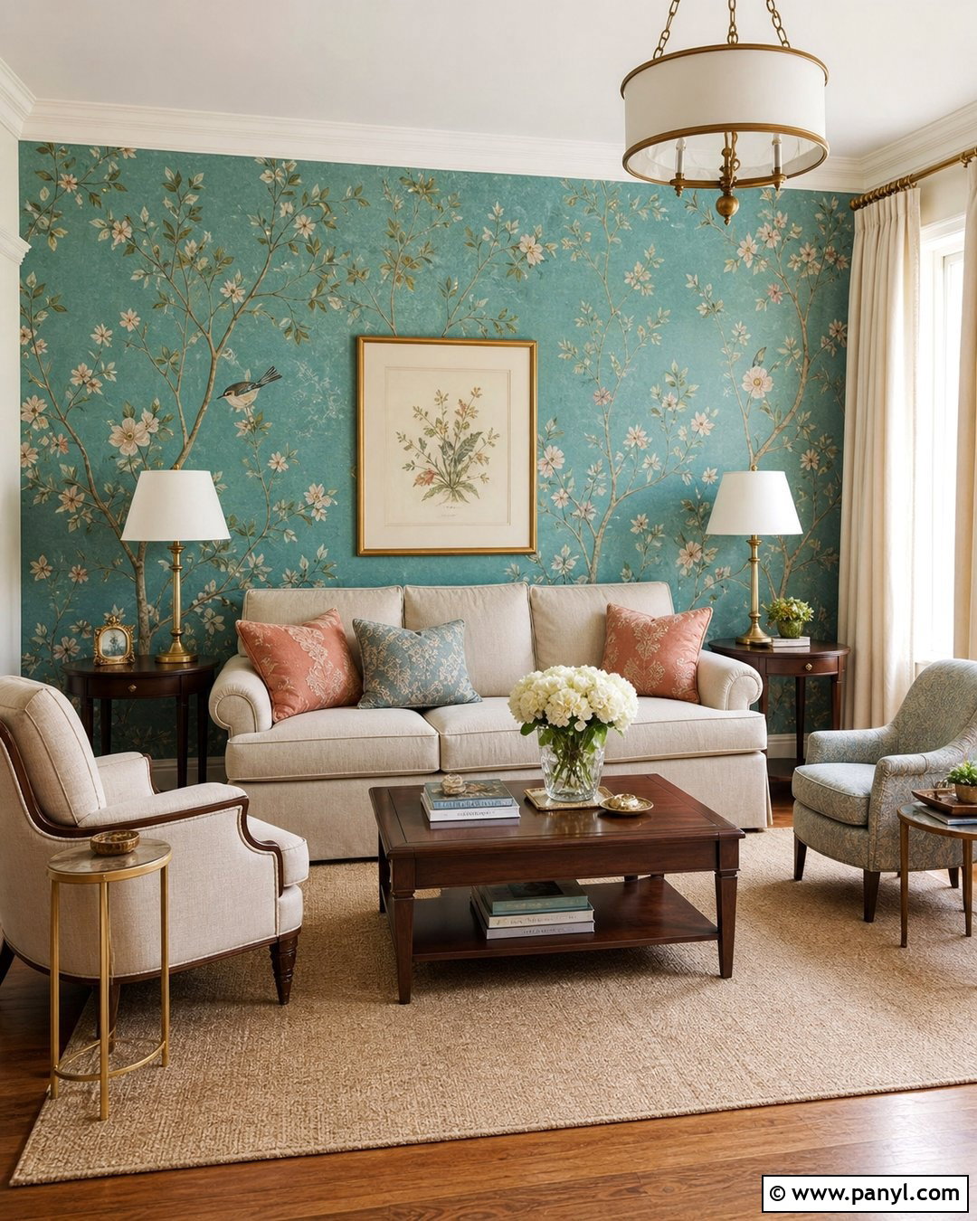 Turquoise Wallpaper Accent Wall - 30 turquoise accent wall ideas