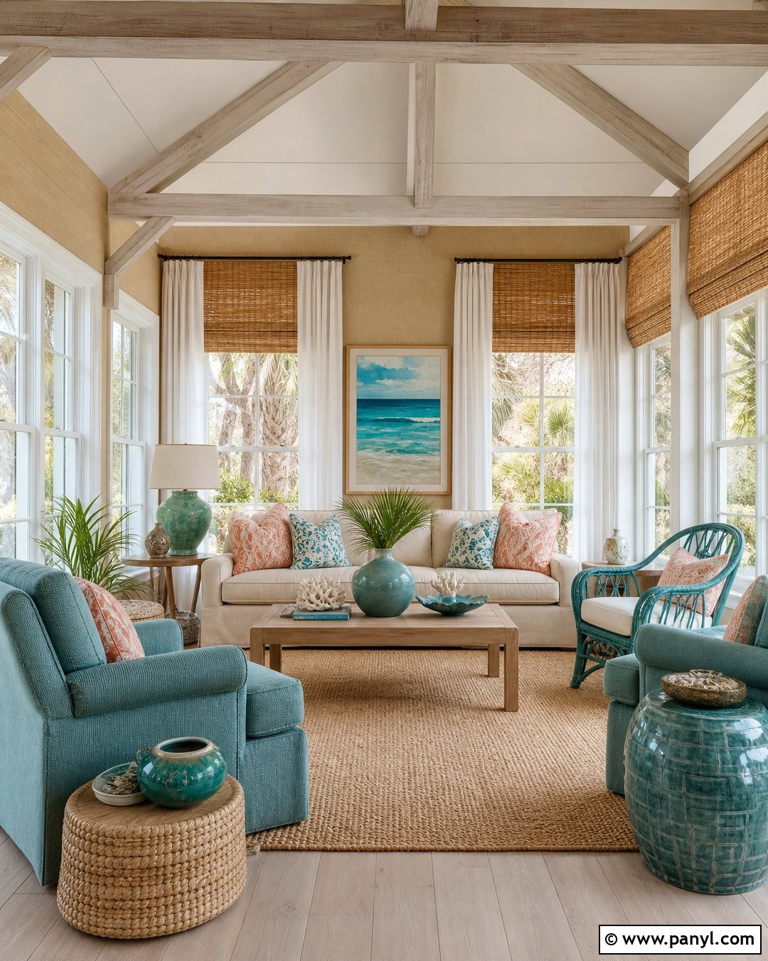 Turquoise With Beige Walls - 20 Colours That Go With Beige Walls