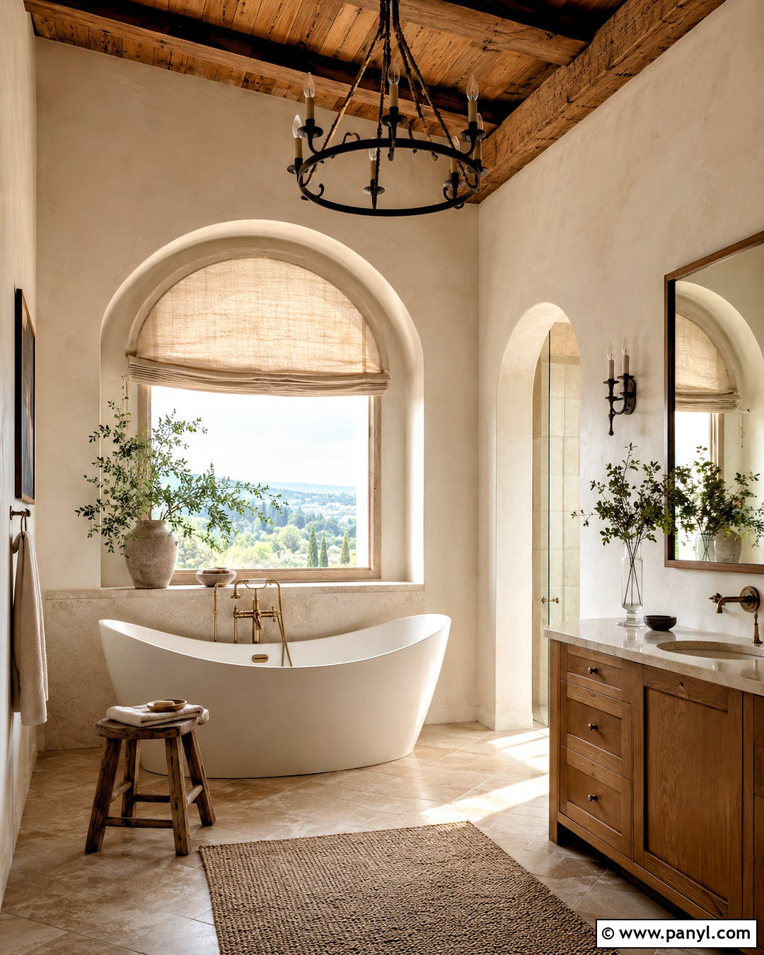 Tuscan Bathroom With Freestanding Tub - 20 italian interior design tuscan decor ideas
