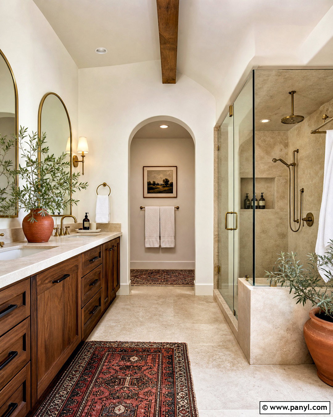 Tuscan Bathroom With Travertine - 20 tuscan house interior design ideas