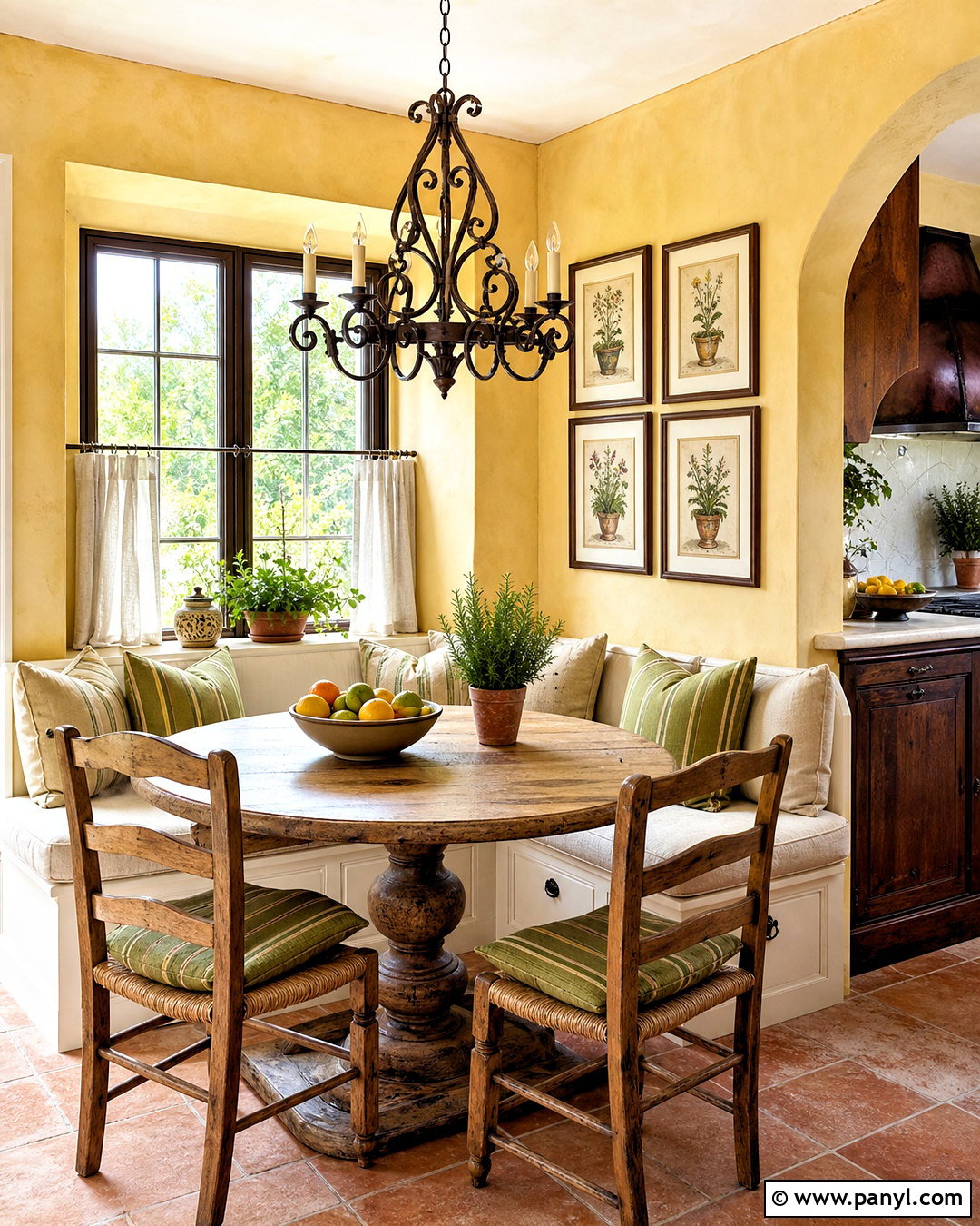 Tuscan Breakfast Nook - 20 tuscan style homes interior ideas