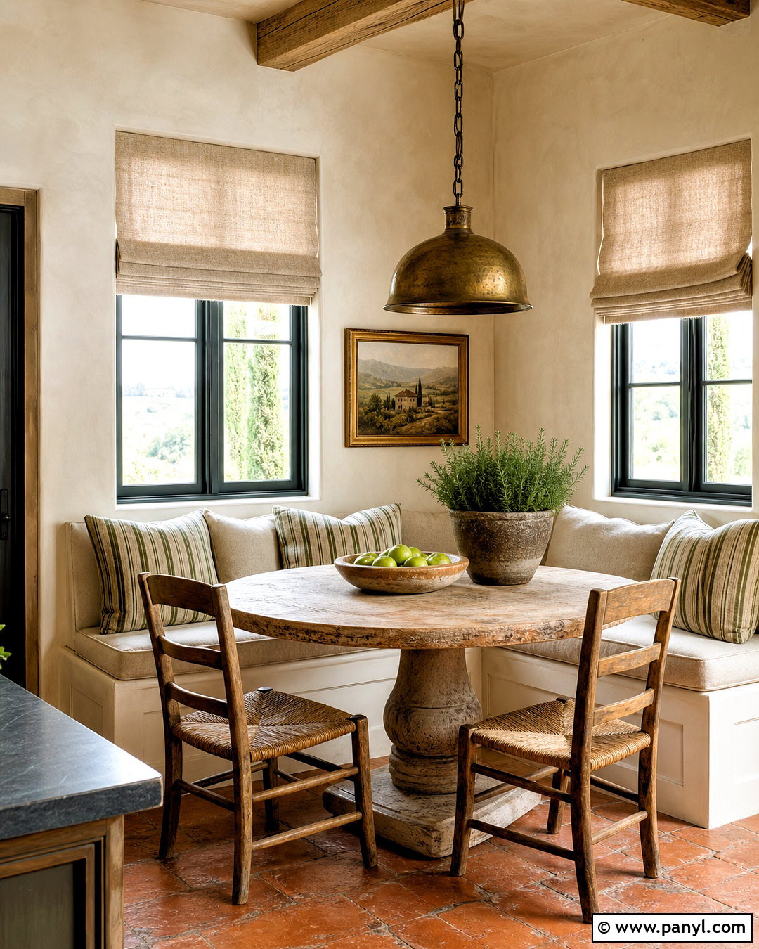 Tuscan Breakfast Nook - 20 tuscany interior design ideas