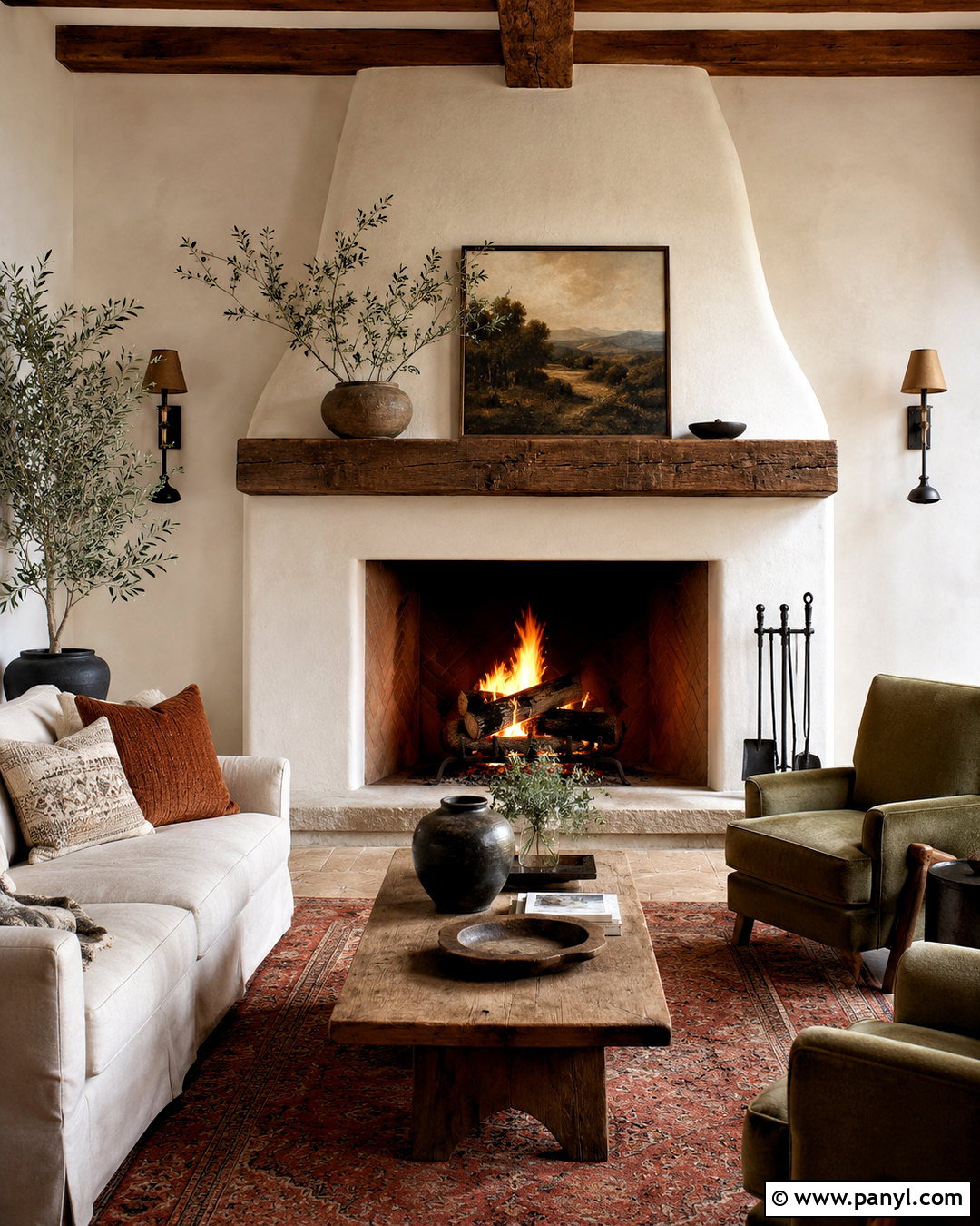 Tuscan Fireplace With Plaster Surround - 20 italian interior design tuscan decor ideas