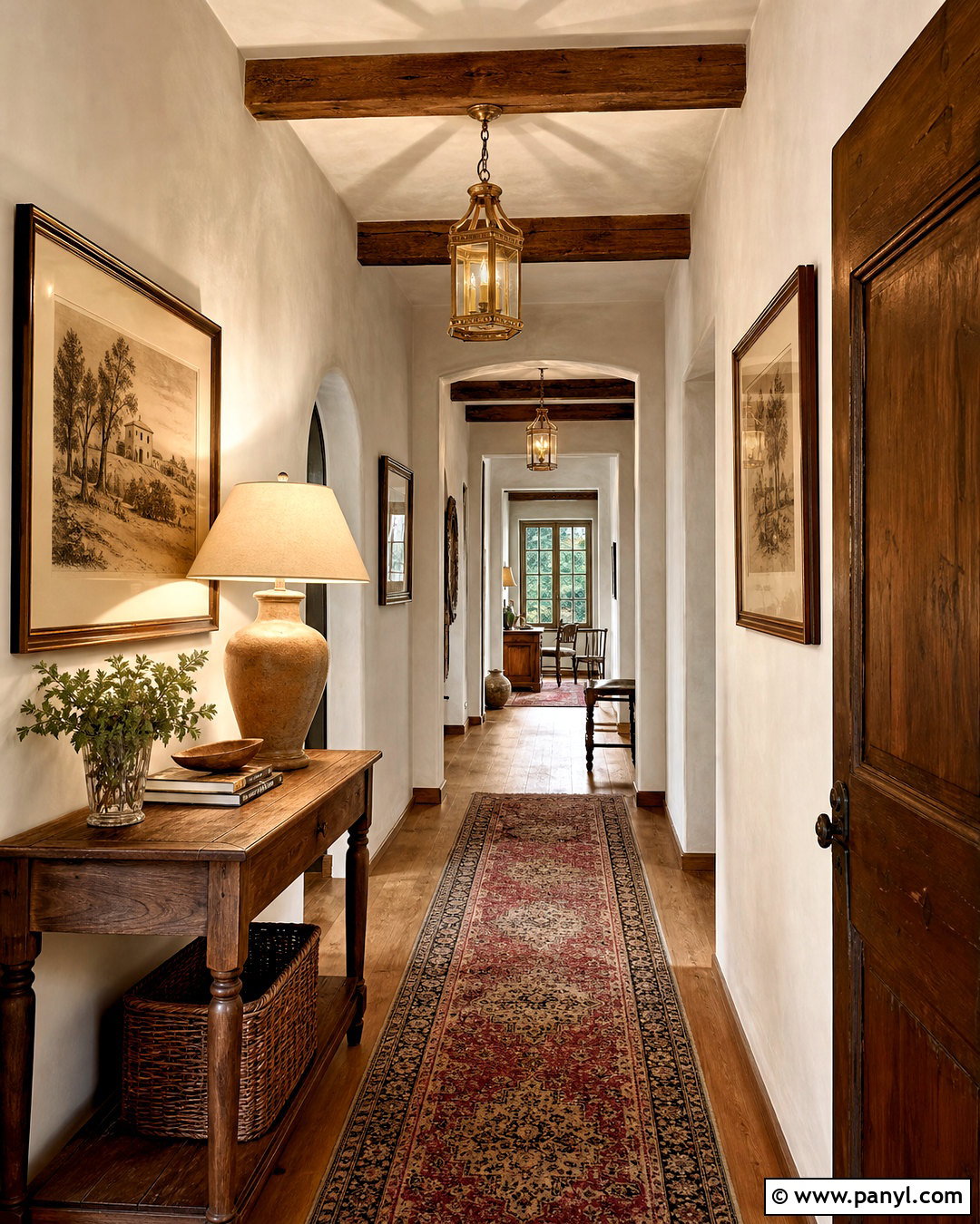 Tuscan Hallway - 20 tuscan house interior design ideas