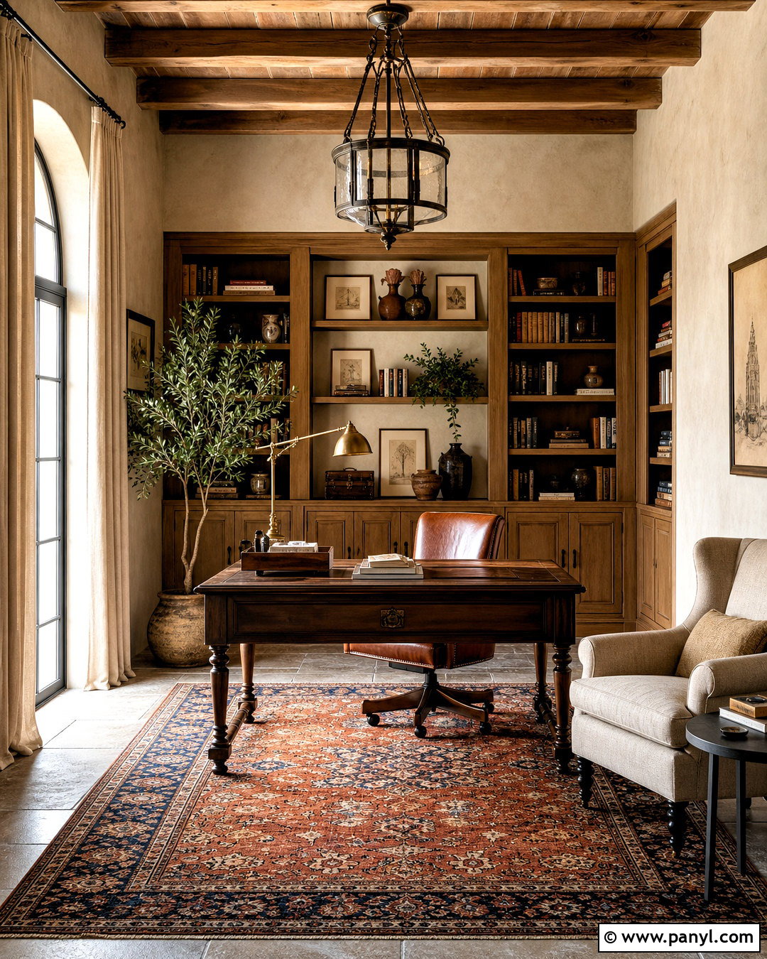 Tuscan Home Office - 20 tuscan style homes interior ideas