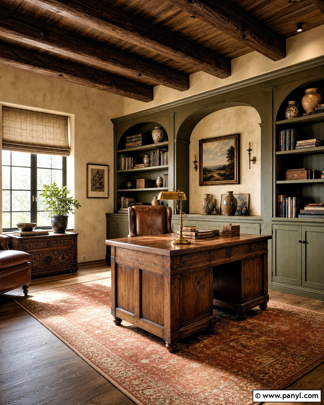 Tuscan Home Office - 20 tuscany interior design ideas