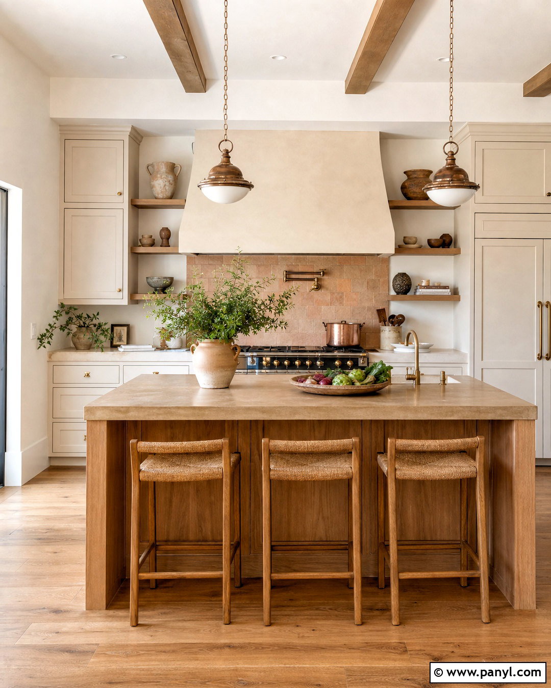 Tuscan Kitchen With Light Cabinets - 20 tuscan decor ideas