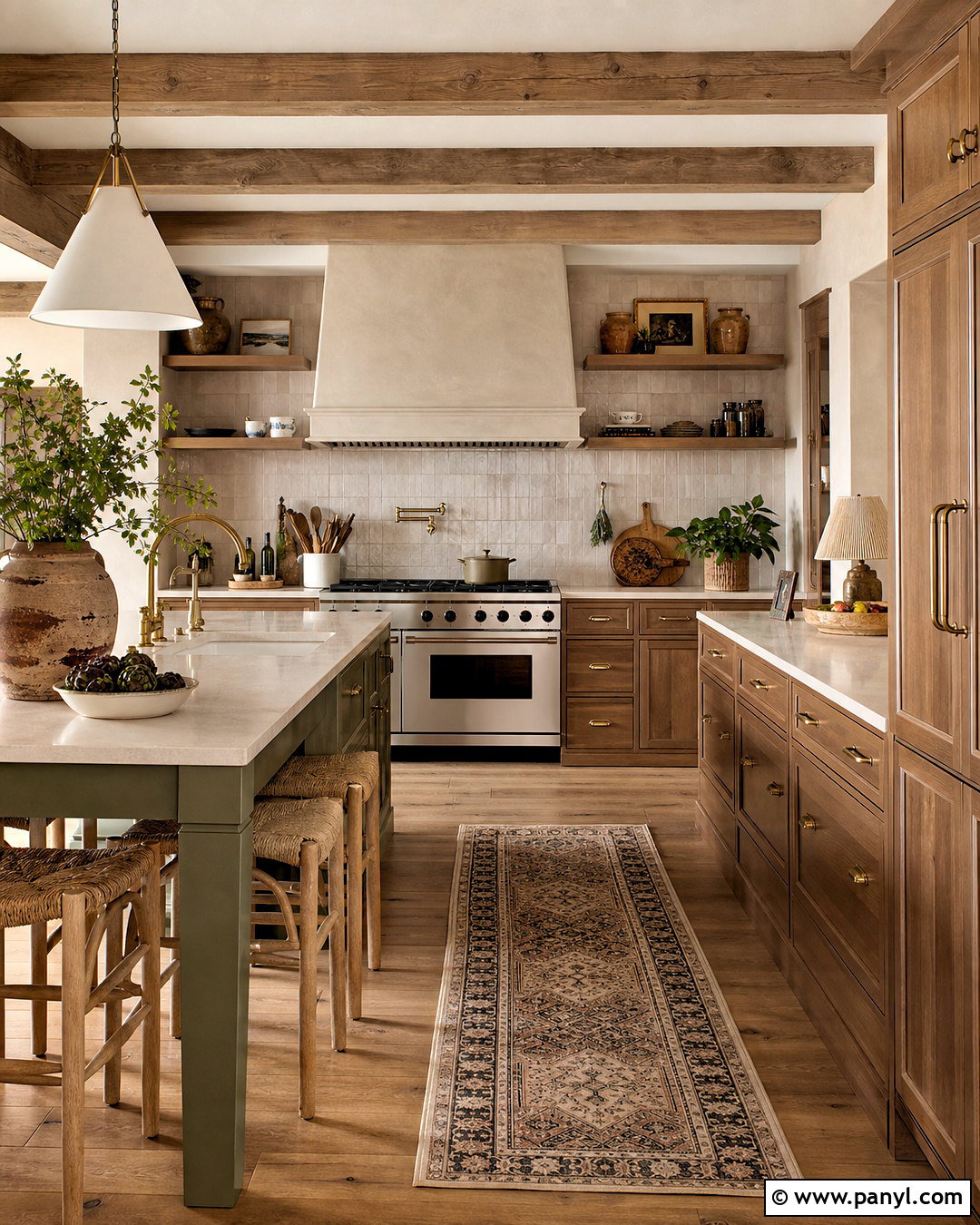 Tuscan Kitchen With Wood Cabinets - 20 tuscan house interior design ideas