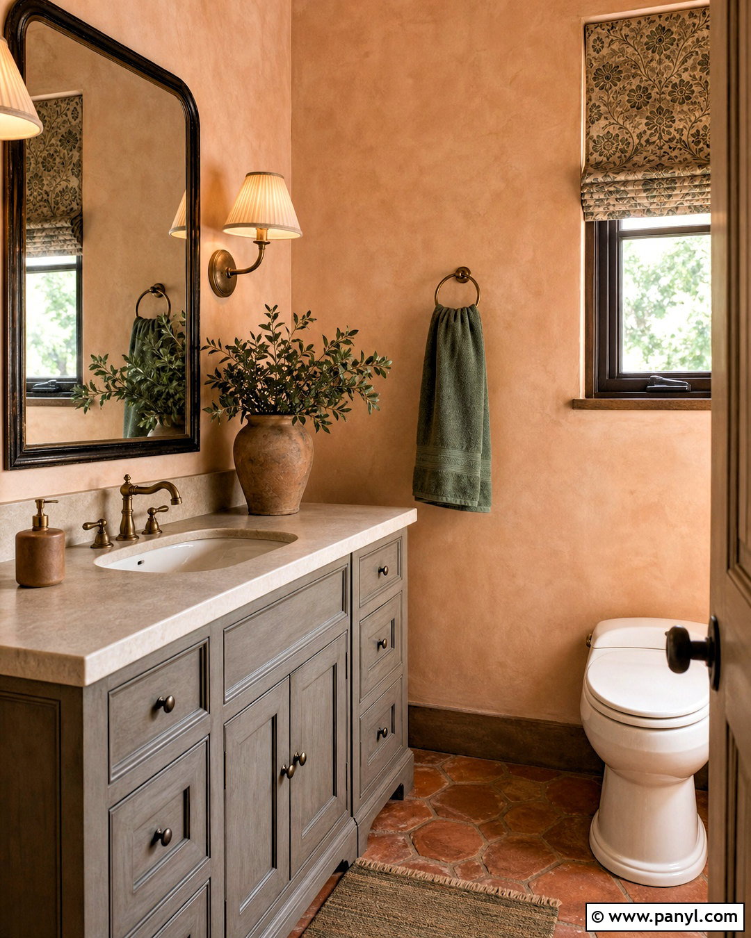 Tuscan Peach And Stone Gray Palette - 20 tuscan color palette ideas