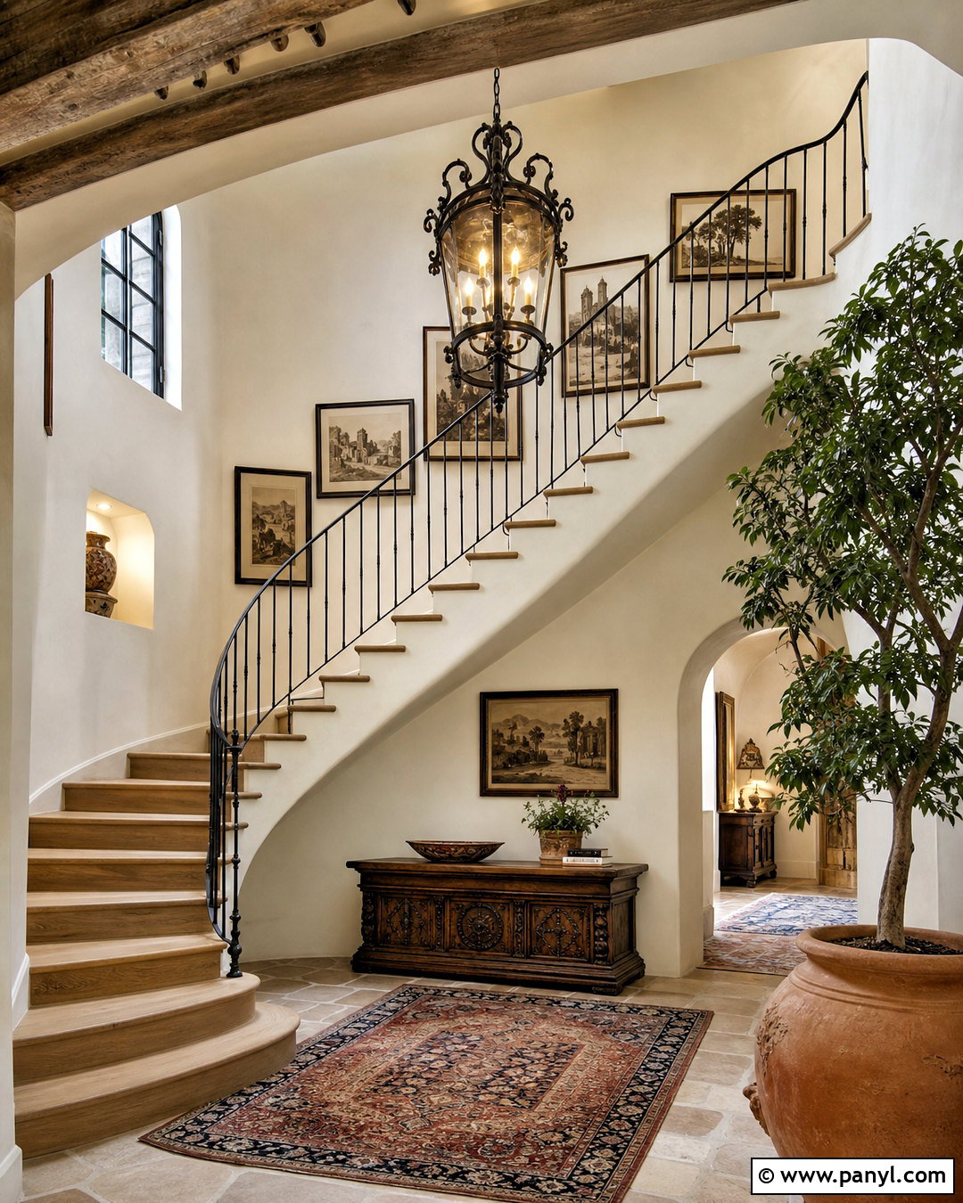 Tuscan Staircase - 20 tuscan style homes interior ideas