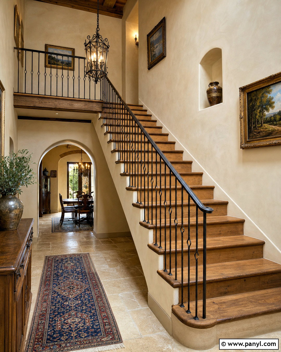 Tuscan Staircase - 20 tuscany interior design ideas