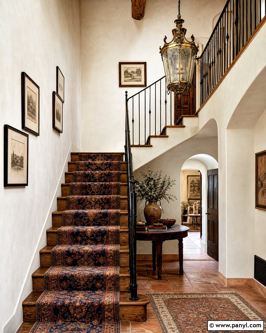 Tuscan Staircase - 20 tuscan house interior design ideas