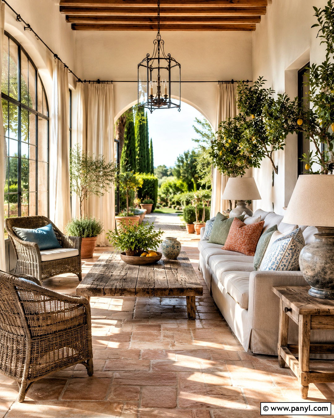 Tuscan Sunroom With Garden View - 20 italian interior design tuscan decor ideas