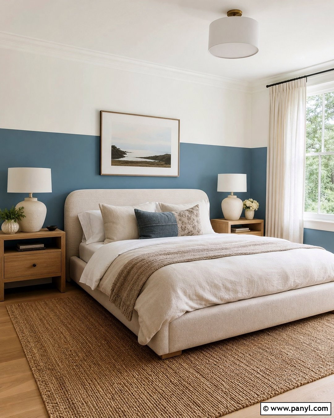 Two Color Lower Third Bedroom Wall - 20 Painting Two Colors On One Wall Ideas