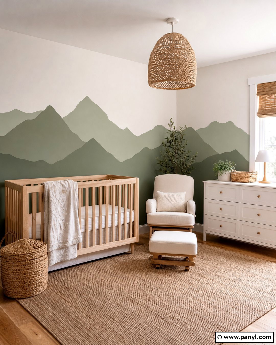 Two Color Nursery Mountain Wall - 20 Painting Two Colors On One Wall Ideas