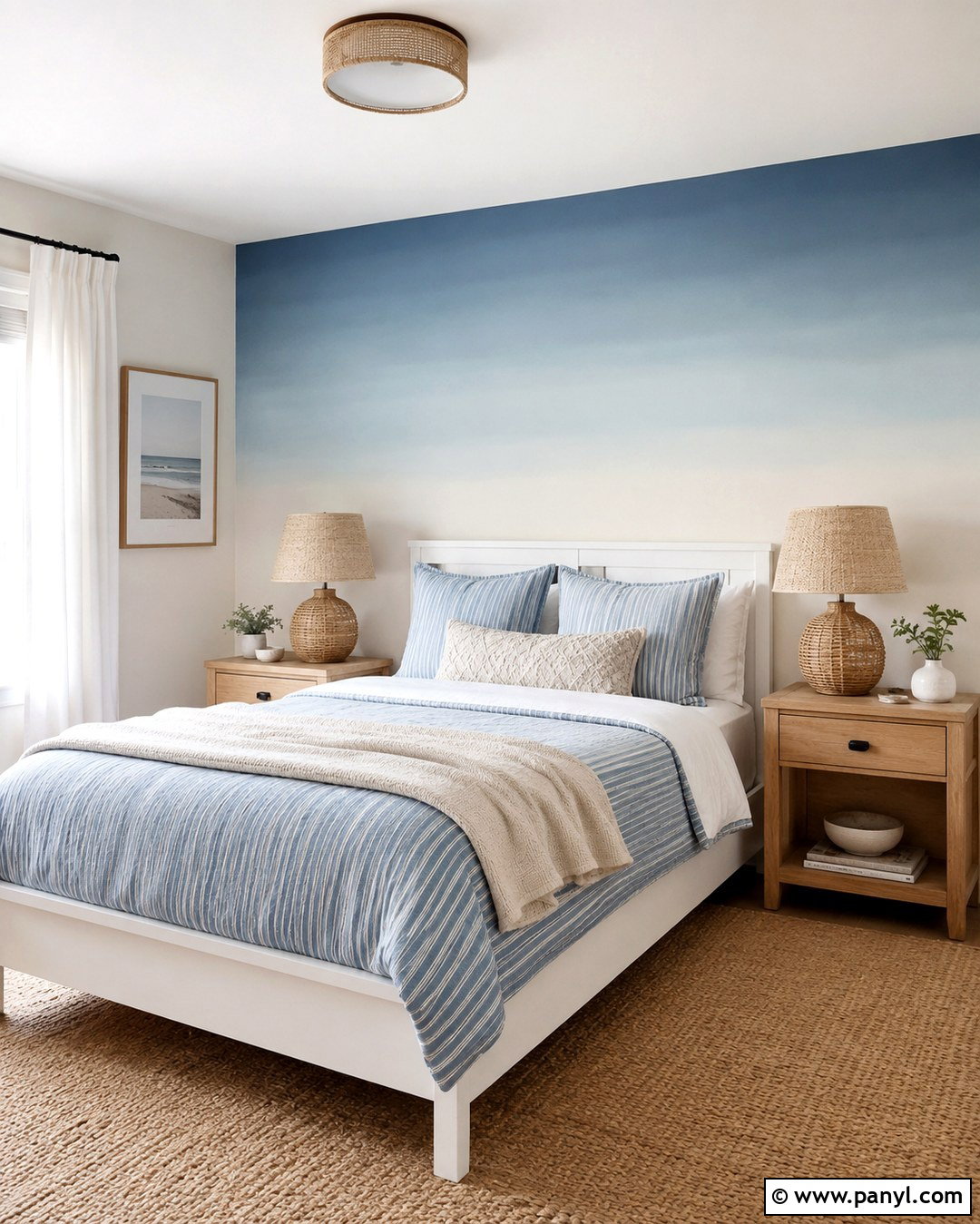 Two Color Ombre Wall Guest Room - 20 How To Paint An Ombre Wall Ideas