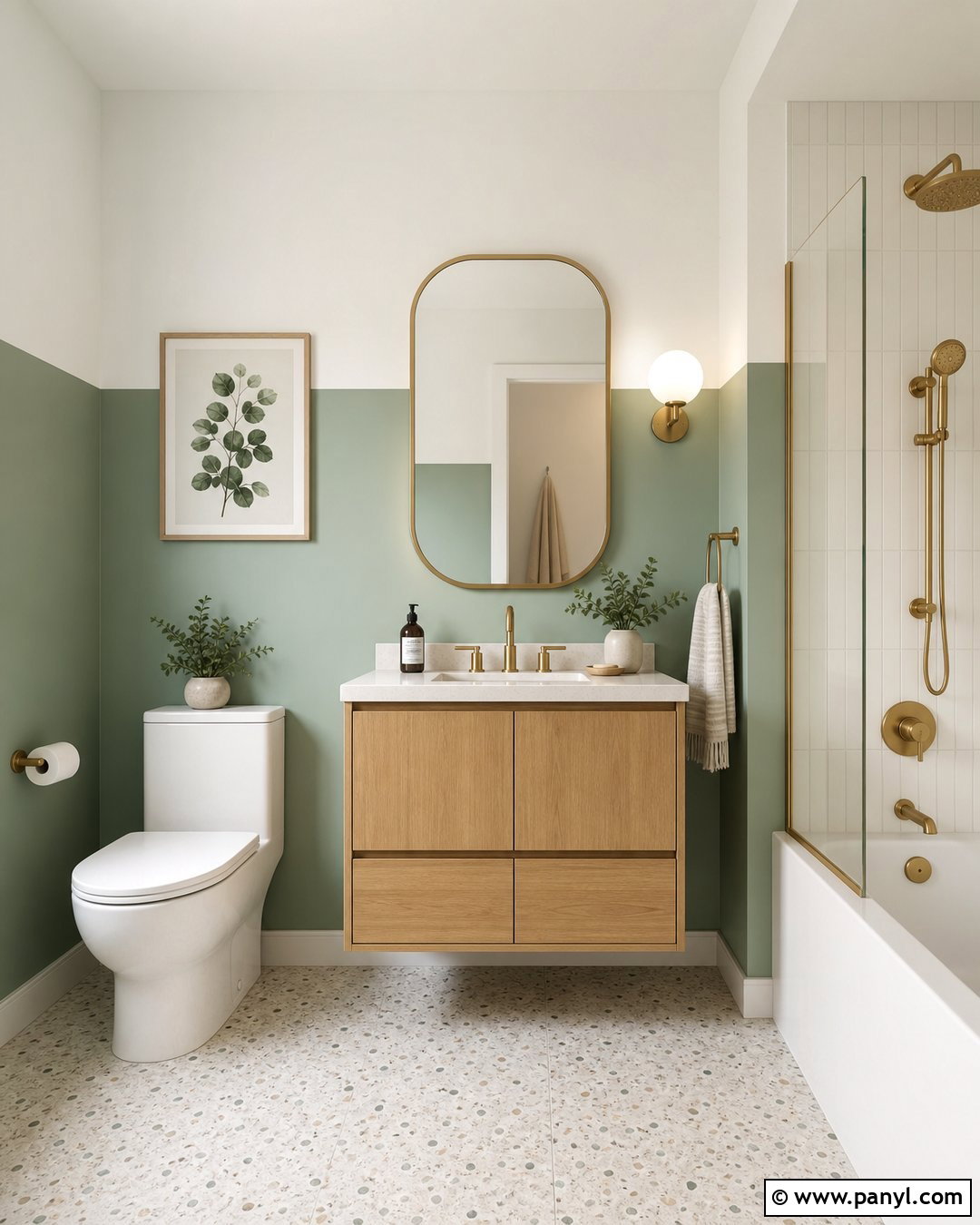 Two Color Small Bathroom Wall - 20 Painting Two Colors On One Wall Ideas